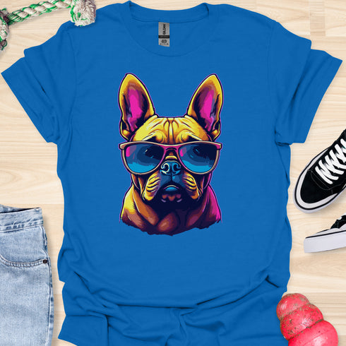 Retro Frenchie with Sunglasses - V2 - Retro Two T-Shirt
